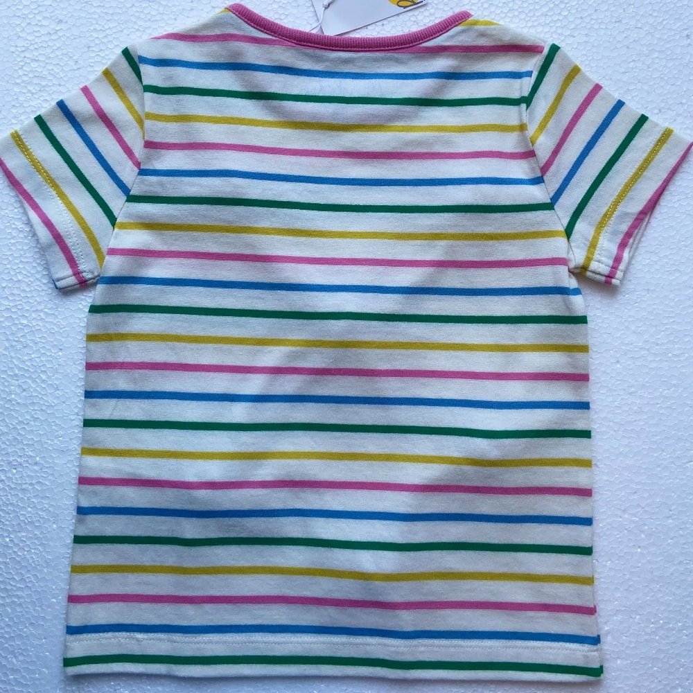 NWT Mini Boden Pom Pom Flutter Tee Shirt, 7/8 - Picture 3 of 6